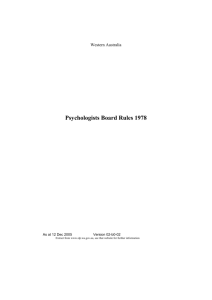 Psychologists Board Rules 1978 - 02-b0-02