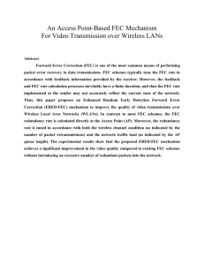An Access Point-Based FEC Mechanism For Video Transmission