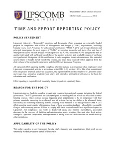 Time and Effort Reporting Policy