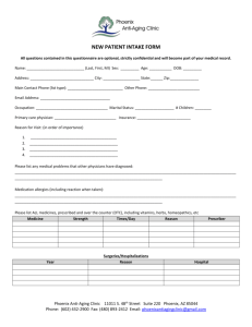Our New Patient Intake Form - Phoenix Anti