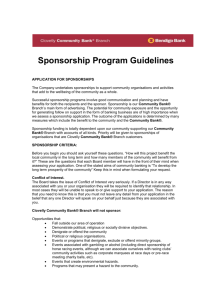 Sponsorship Program Guidelines