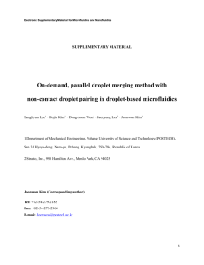 On-demand, parallel droplet merging method with non