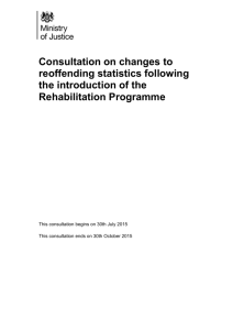 Changes to reoffending statistics following the introduction
