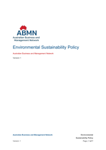 Environmental Sustainability Policy