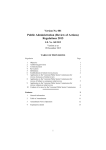 Public Administration (Review of Actions) Regulations 2015