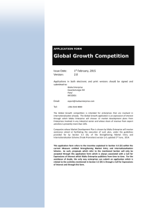 Global Growth - Application Form