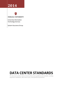 Data Center Standards - UITS Data Center Operations