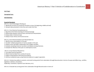 American History 1 Unit 3 Articles of Confederation to Constitution