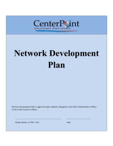 CenterPoint Human Services Network Development Plan