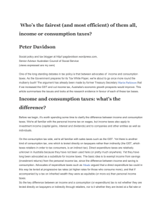 Income and consumption taxes