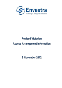 (Victoria) - Revised access arrangement information