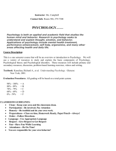 Psychology Syllabus - Higley Unified School District