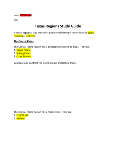 Texas Region Study Guide