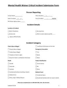Critical Incident Form (fillable MS Word format)