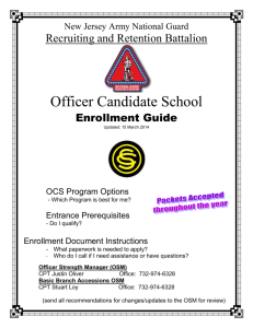 57th TC OCS Enrollment Guide - New Jersey Army National Guard