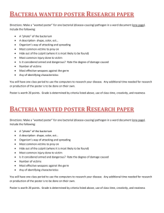 Bacteria wanted poster Research paper