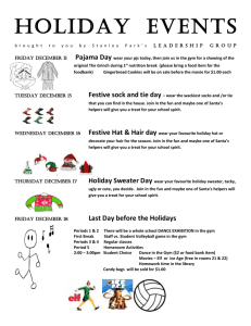 Holiday Events - Stanley Park Public School