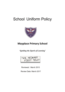 School Uniform policy 2015 - 2016