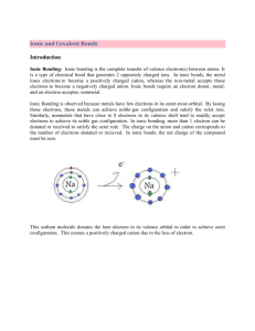 Ionic and Covalent Bonds