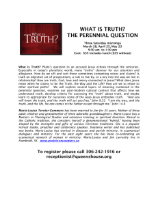 what is truth? the perennial question