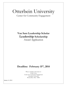 Van Sant Leadership Scholar