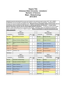 2013-14 8 Sem. Degree Plan - Arkansas State University