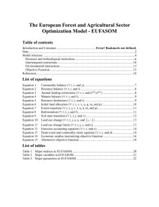 The European Forest and Agricultural Sector Optimization Model