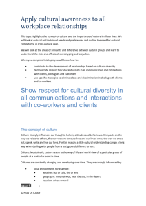 Here are the Readings for Apply cultural awareness to all workplace