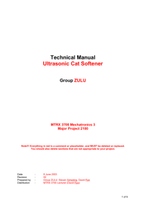 Technical Manual Template - Aerospace, Mechanical and