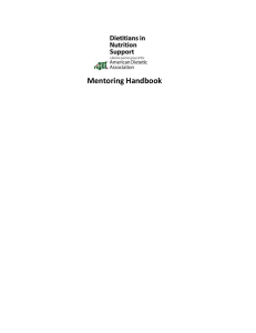 Mentoring Handbook - Dietitians in Nutrition Support