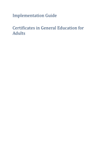 CGEA Implementation Guide - Department of Education and Early