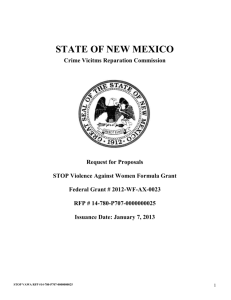 STATE OF NEW MEXICO - Crime Victims Reparation Commission