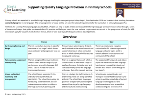Primary Languages Quality Mark overview