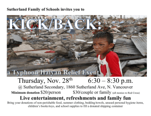 Philippine Typhoon 2013 Relief Event