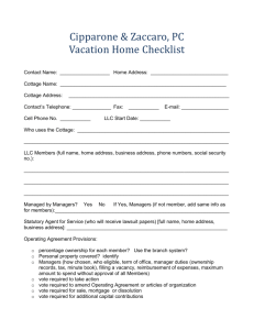 Vacation Home Checklist - Cipparone & Zaccaro, PC