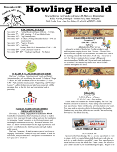 Howling Herald November 2014 Newsletter for the Families of