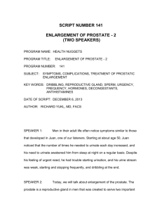 script number 141 enlargement of prostate