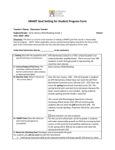 SMART Goal Setting for Student Progress Form