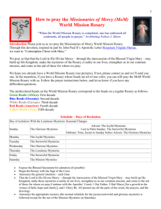 Word Document - Missionaries of Mercy