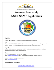 NSF- LSAMP Summer Research Flyer & Application