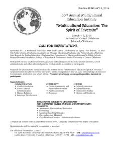 Call for Presentations Form - University of Central Oklahoma