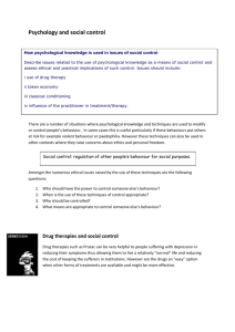 social control worksheet - a2 Psychology Lesson updates 13-14