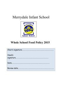 Whole School Food Policy - Merrydale Infant School