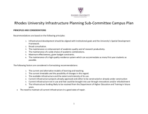 Campus Infrastructure Plan summary 11-10-13