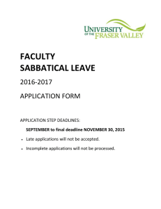 2016 - 2017 Faculty Sabbatical Leave Application ( Fillable )