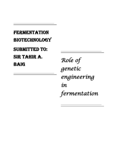 Fermentation Biotechnology - ASAB-NUST