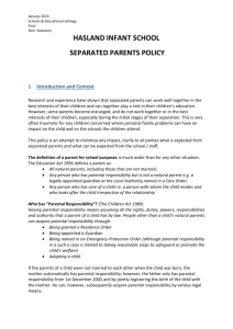 Separated Parents Policy