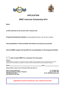EMST scholarship application form - Royal Australasian College of