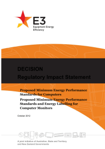 Minimum Energy Performance Standards for Computers and