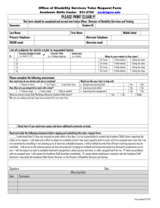 Tutor Request Form